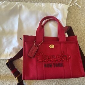 Coach Scarlet Red Tote Bag